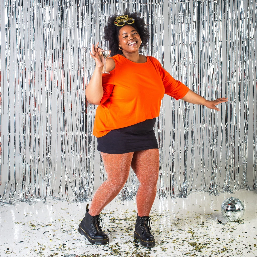 Calzifico Toninelli SPECIAL EDITIONS Opaque Stardust Tights - Pumpkin Spice