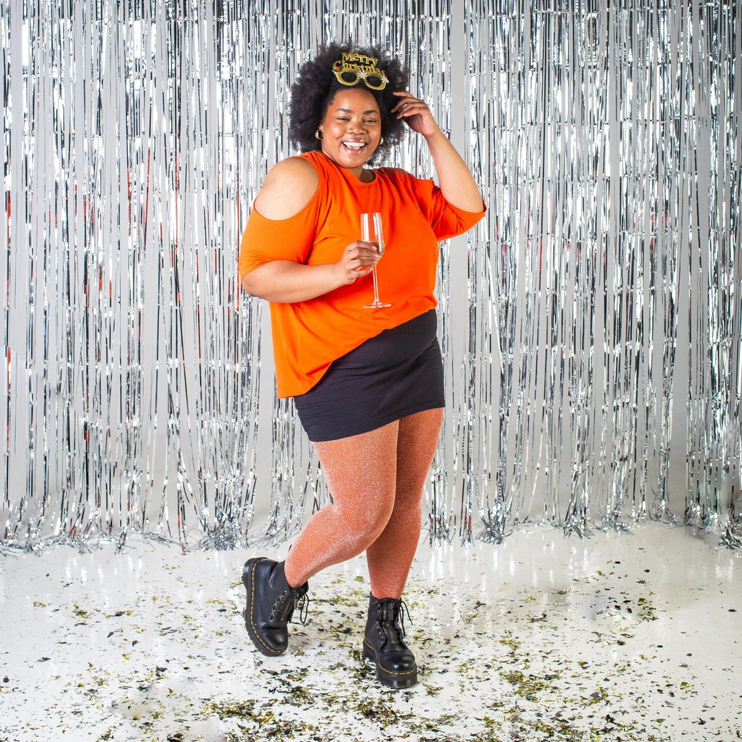 Calzifico Toninelli SPECIAL EDITIONS Opaque Stardust Tights - Pumpkin Spice