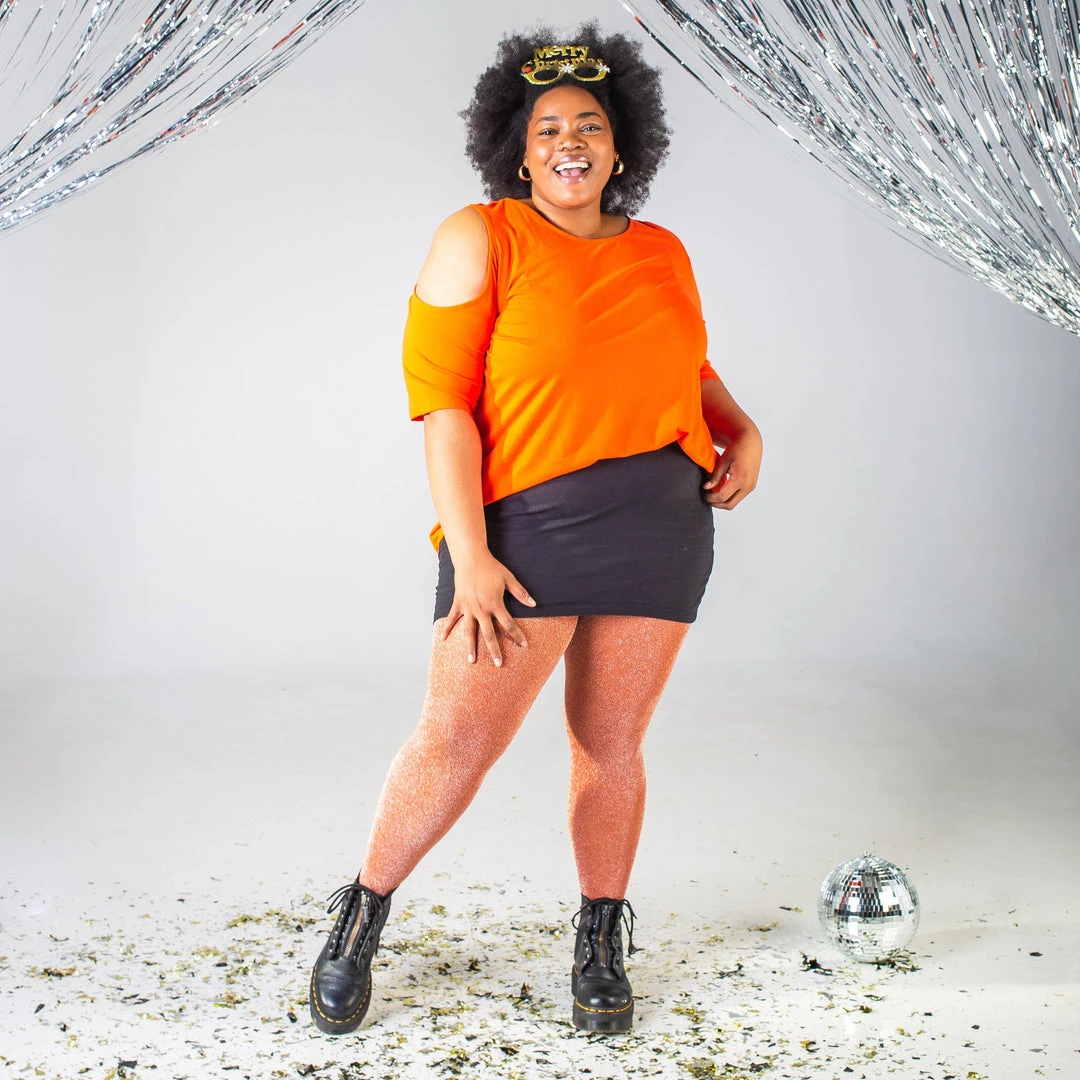 Calzifico Toninelli SPECIAL EDITIONS Opaque Stardust Tights - Pumpkin Spice