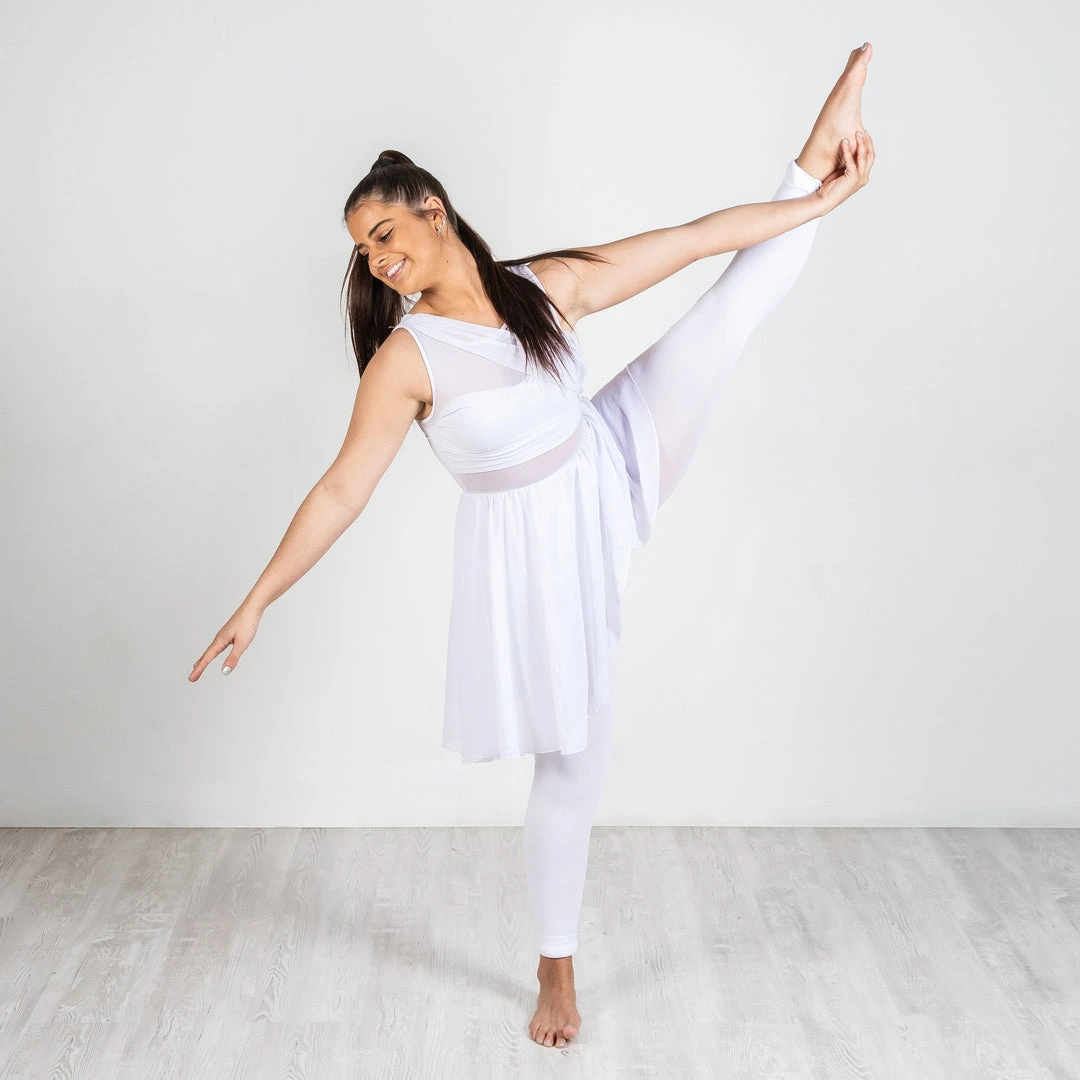 Calzifico Toninelli Super-Opaque Convertible Dance Tights - White