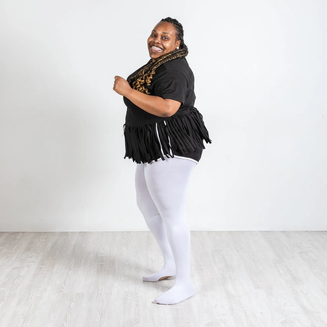 Calzifico Toninelli Super-Opaque Convertible Dance Tights - White