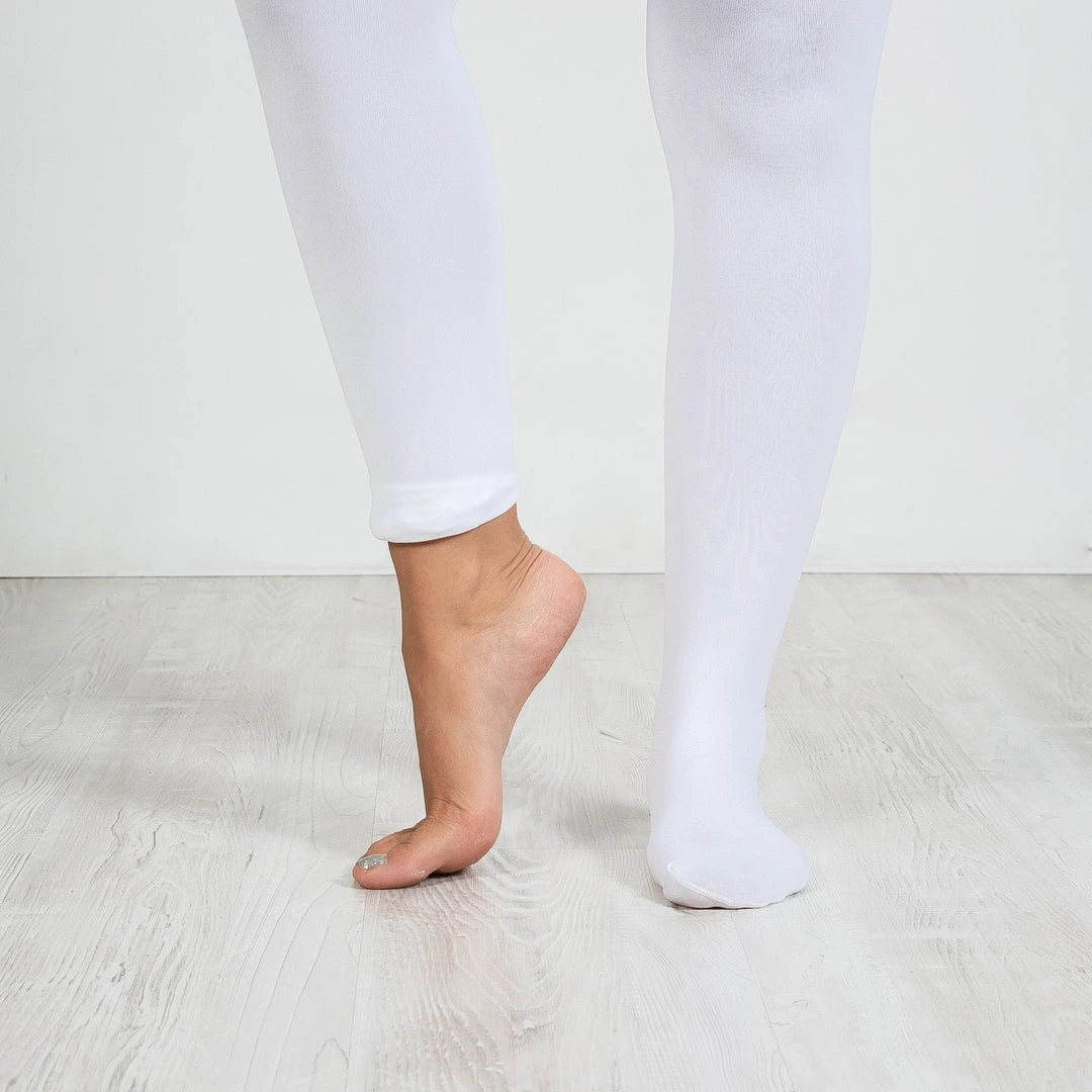 Calzifico Toninelli Super-Opaque Convertible Dance Tights - White