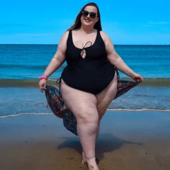 Playful Promises Swimsuit - Phone Home - Black WHAT'S NEW