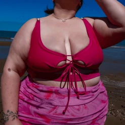 Playful Promises WHAT'S NEW Bikini Top - What Babe? - Hot Pink