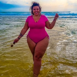 Playful Promises Swimsuit - Show Me The Money - Hot Pink WHAT'S NEW