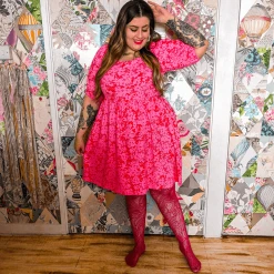 Calzifico Tonelli Fishnets - Time Warp - Raspberry Pie