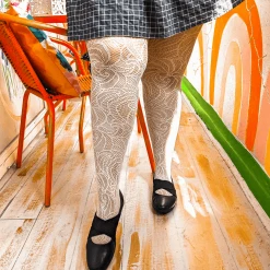 Calzifico Tonelli Fishnets - Time Warp - White WHAT'S NEW