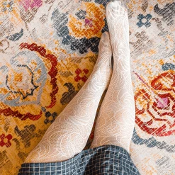 Calzifico Tonelli Fishnets - Time Warp - White WHAT'S NEW