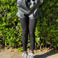 Calzifico Toninelli Footless Ribbed Cashmere Tights - Black