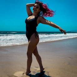 Playful Promises Swimsuit - Phone Home - Black WHAT'S NEW