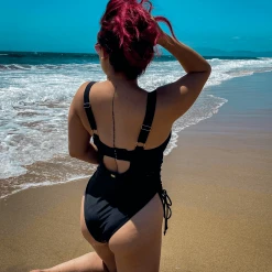 Playful Promises Swimsuit - Phone Home - Black WHAT'S NEW