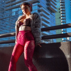 Calzifico Tonelli Fishnets - Time Warp - Raspberry Pie