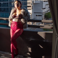 Calzifico Tonelli Fishnets - Time Warp - Raspberry Pie