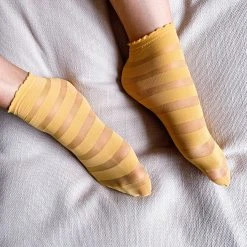 Calzifico Toninelli Ankle Sock Lolly - Mustard