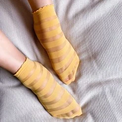 Calzifico Toninelli Ankle Sock Lolly - Mustard