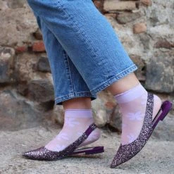 Calzifico Toninelli Ankle Sock Pop - Cassis De Violet