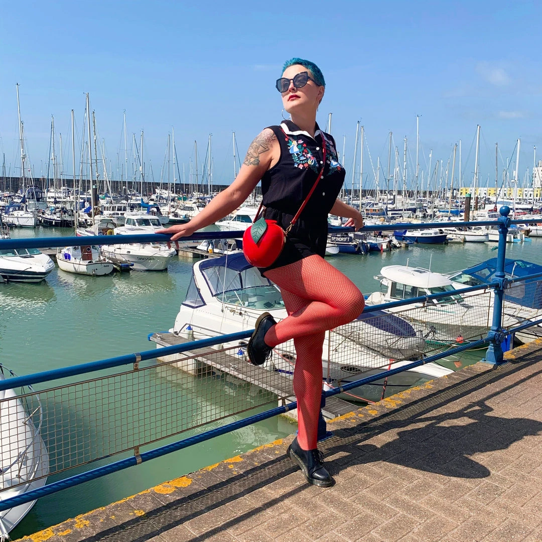 Calzifico Toninelli Fishnets - Bloody Mary