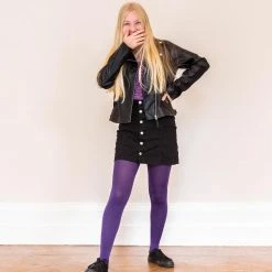 Calzifico Toninelli Kids Tights - Suffragette Purple