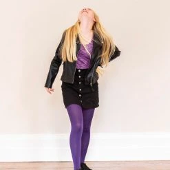 Calzifico Toninelli Kids Tights - Suffragette Purple