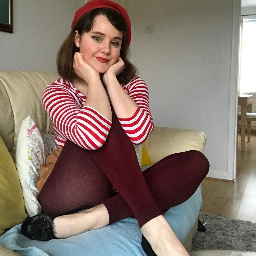 Calzifico Toninelli Merino Wool Footless Tights - Red Velvet Cake