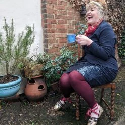 Calzifico Toninelli Merino Wool Footless Tights - Red Velvet Cake