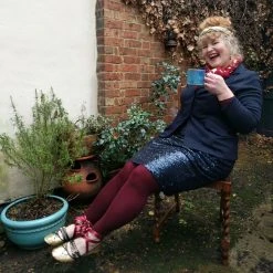 Calzifico Toninelli Merino Wool Footless Tights - Red Velvet Cake