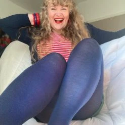 Calzifico Toninelli Merino Wool Tights - Royal Navy