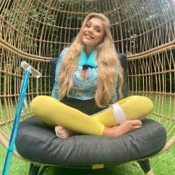 Calzifico Toninelli Opaque Footless Tights - Lemon Sherbet