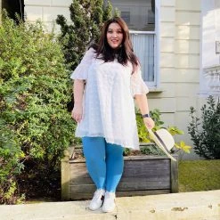 Calzifico Toninelli Opaque Footless Tights - Swimming Pool