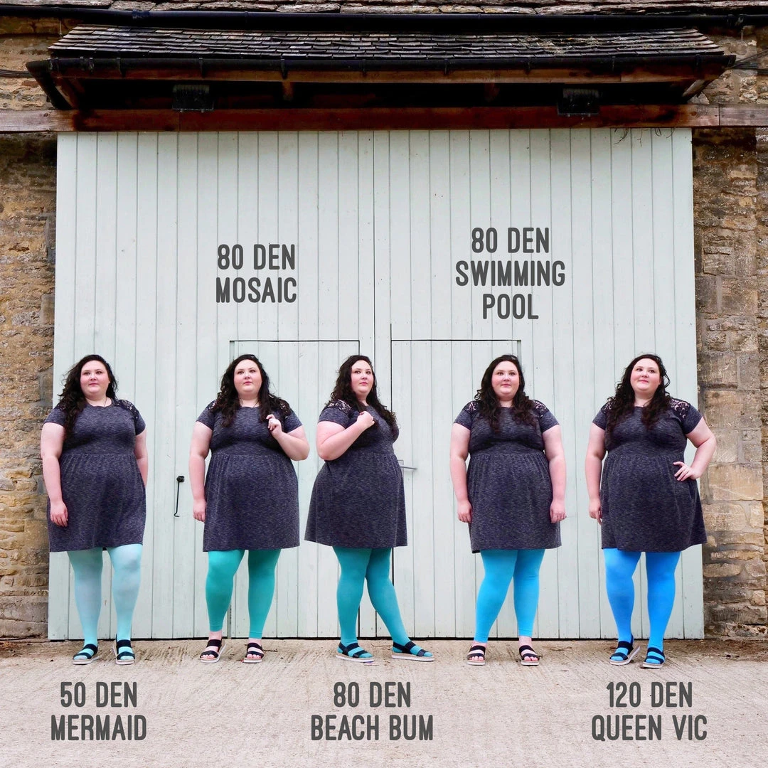 Calzifico Toninelli Opaque Footless Tights - Swimming Pool