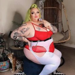 Calzifico Toninelli TIGHTS Opaque Mock Garter - When Doves Cry