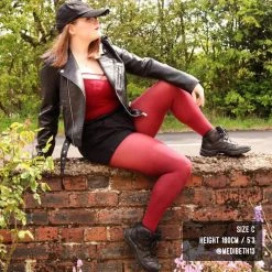 Calzifico Toninelli Opaque Tights - Burgundy