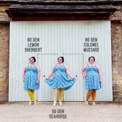 Calzifico Toninelli Opaque Tights - Colonel Mustard