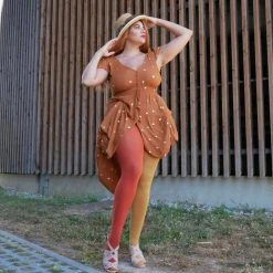 Calzifico Toninelli Opaque Duo Tights - Colonel Spice