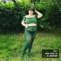 Calzifico Toninelli Opaque Tights - Hit The Bottle Green