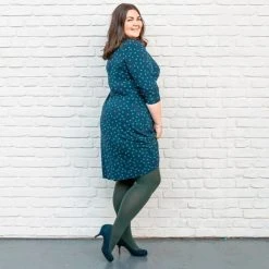 Calzifico Toninelli Opaque Tights - Hit The Bottle Green