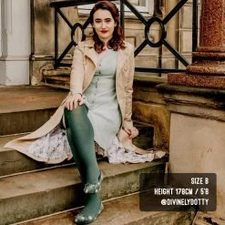 Calzifico Toninelli Opaque Tights - Hit The Bottle Green