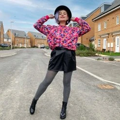 Calzifico Toninelli Opaque Marl Tights - Rainy Day