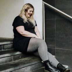 Calzifico Toninelli Opaque Marl Tights - Rainy Day