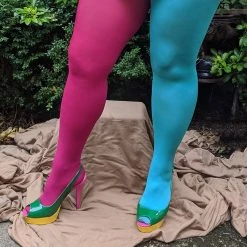 Calzifico Toninelli Opaque Duo Tights - Raspberry Bum