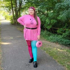 Calzifico Toninelli Opaque Duo Tights - Raspberry Bum