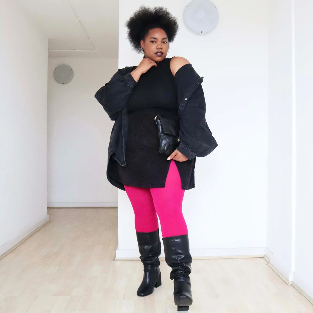 Calzifico Toninelli Opaque Tights - Raspberry Pie