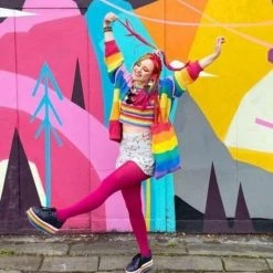 Calzifico Toninelli Opaque Tights - Raspberry Pie