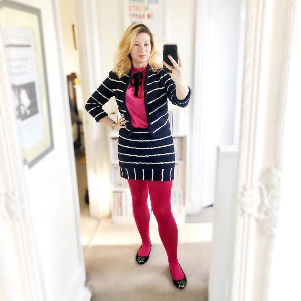 Calzifico Toninelli Opaque Tights - Raspberry Pie