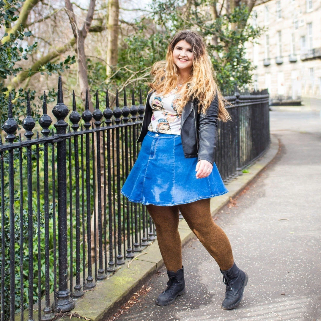 Calzifico Toninelli Opaque Marl Tights - Spice Melange