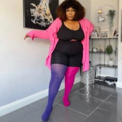 Calzifico Toninelli Opaque Duo Tights - Suffragette Pie