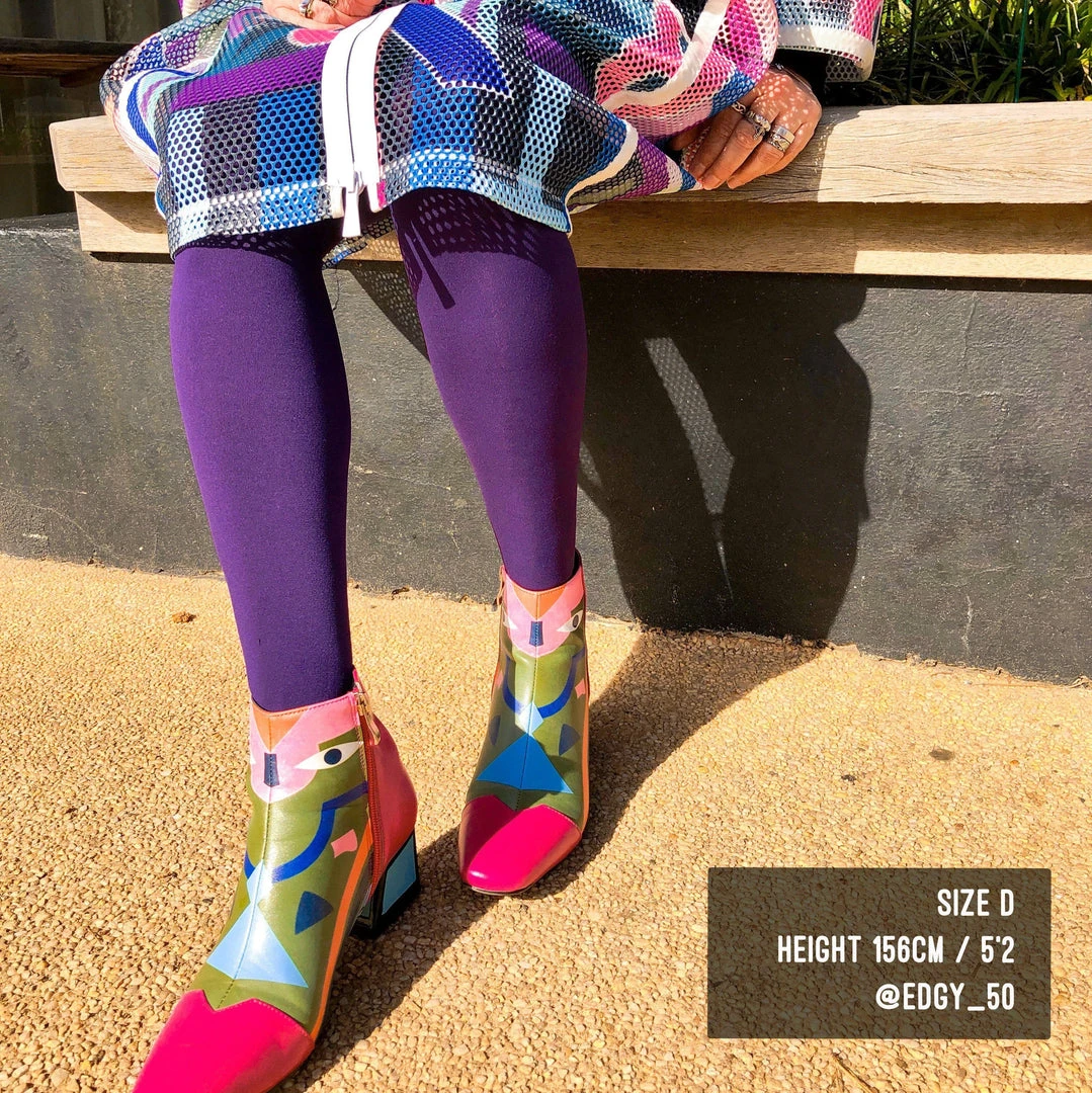 Calzifico Toninelli Opaque Tights - Suffragette Purple