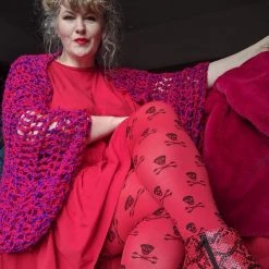 Snag Tights Opaque Skullz Tights - Poison Apple