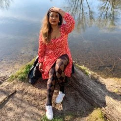 Calzifico Toninelli TIGHTS Semi-Opaque Diamonds - Black