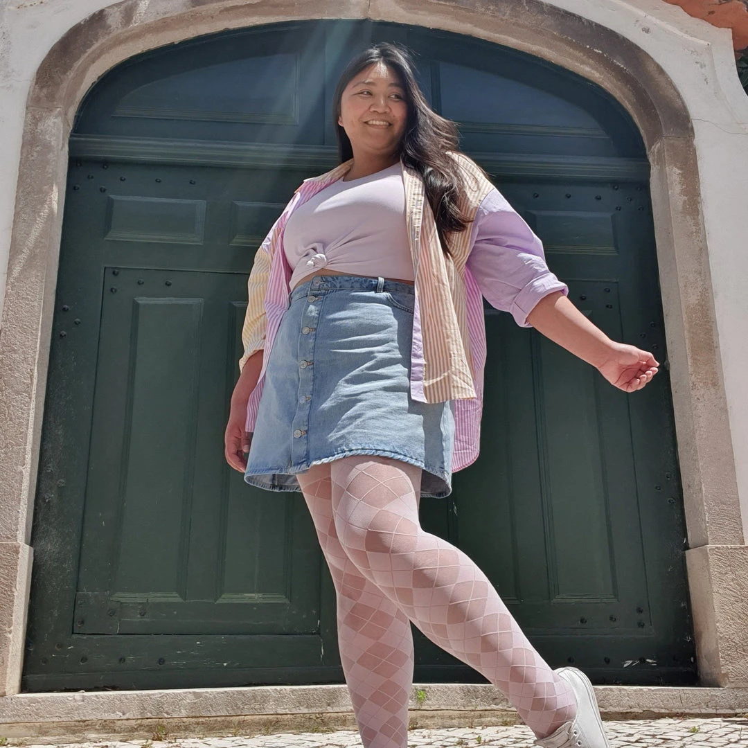 Calzifico Toninelli Semi-Opaque Diamonds - PƩtale De Rose Summer Essentials